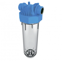 Фильтр механической очистки DP-10 (резьба латунь, колба прозрачная) 1" (1") Фильтр механической очистки DP-10 (резьба латунь, колба прозрачная) 1" (1")