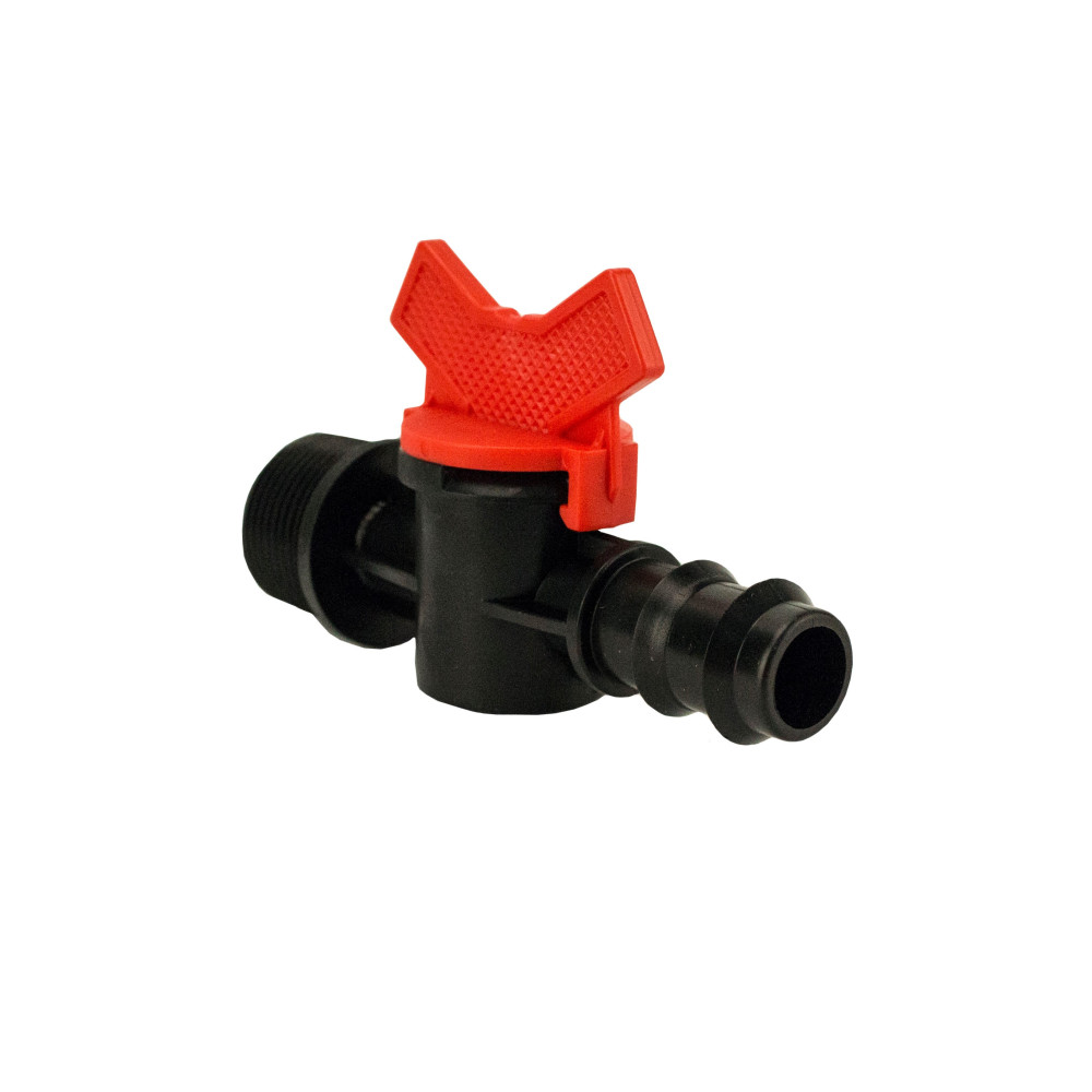 Кран стартовий для трубки 20 мм із зовнішньою різьбою 1/2" (TV 011220)