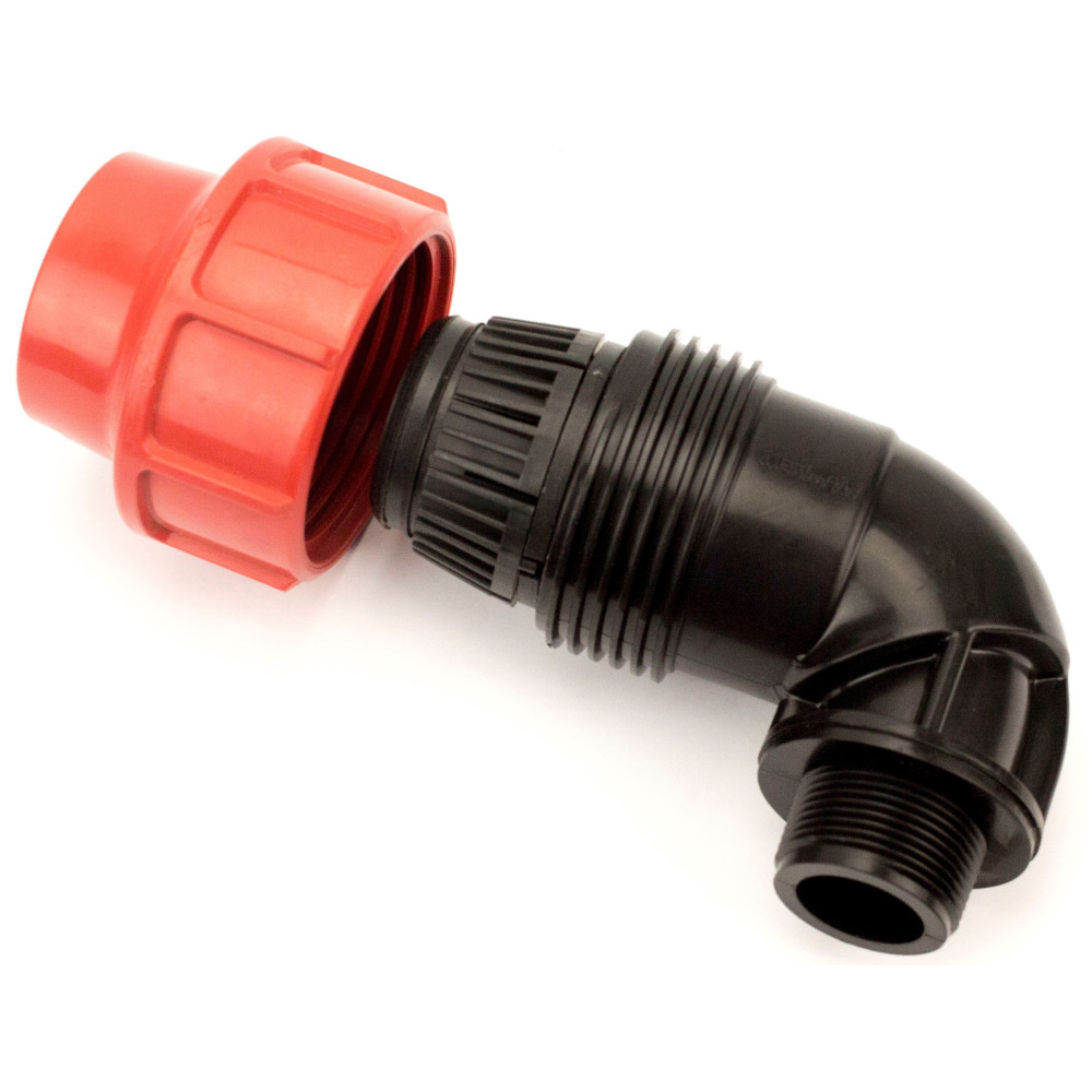 Коліно для рукава Lay Flat із зовнішньою різьбою (КНР ASM)