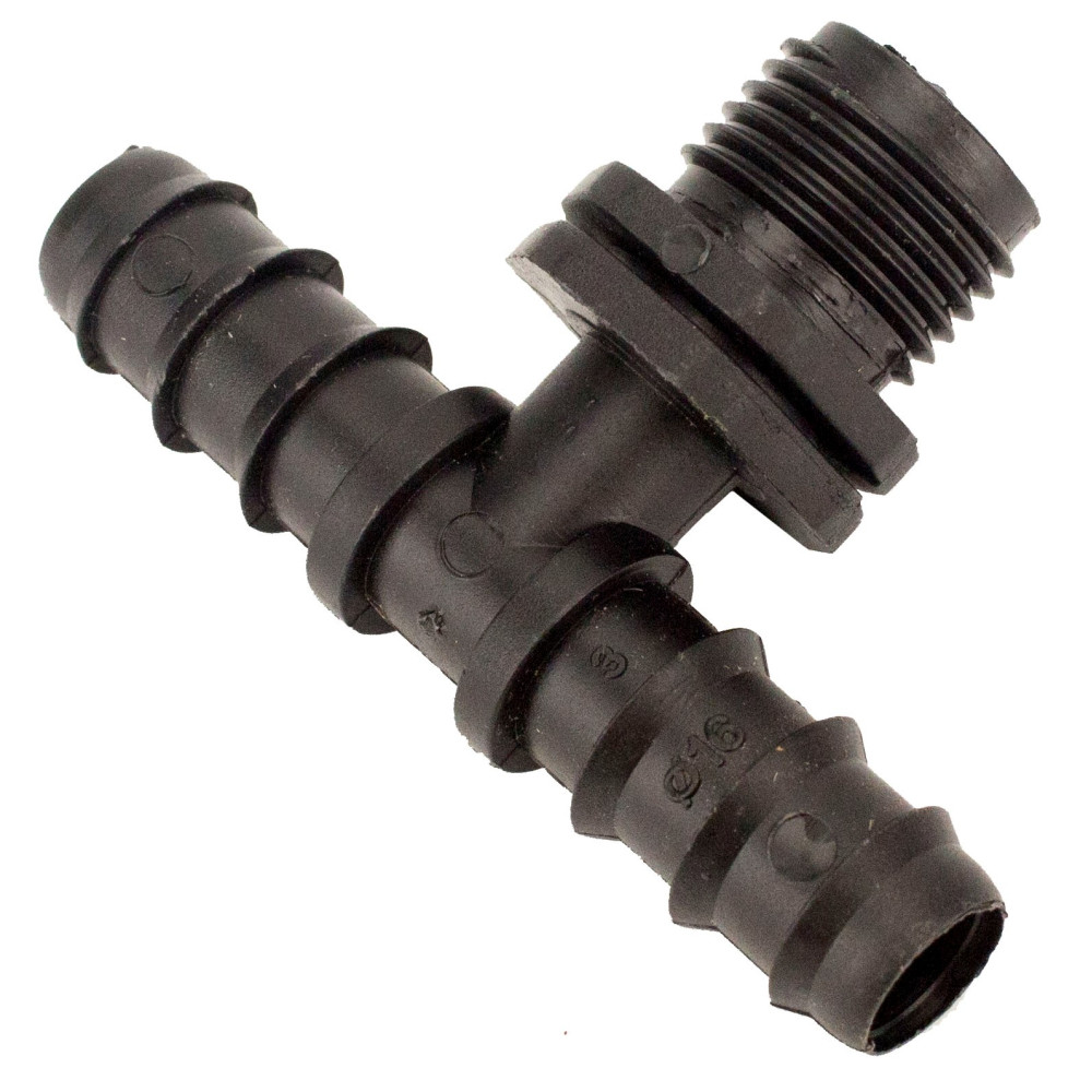 Трійник для крапельної трубки 16 мм зовнішнє різьблення 1/2"