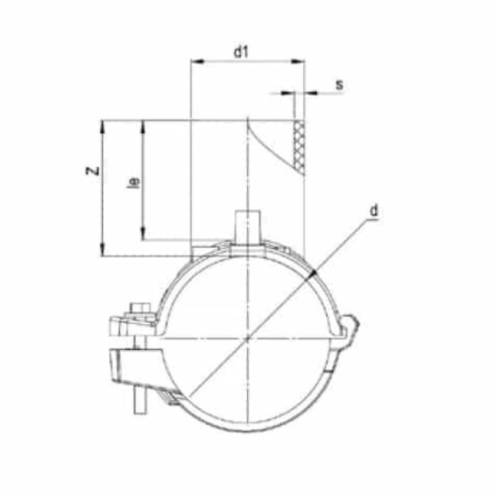 ТР Сідловий трійник 40В-ПЕ100 SDR11