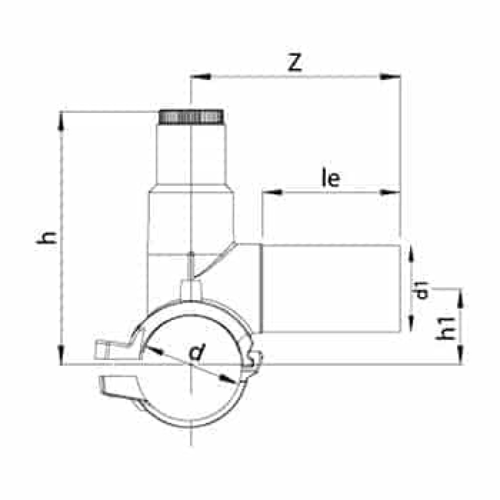 Хомут врізання Ціліснолитий 40В-ПЕ100 SDR11-Тільки для води 