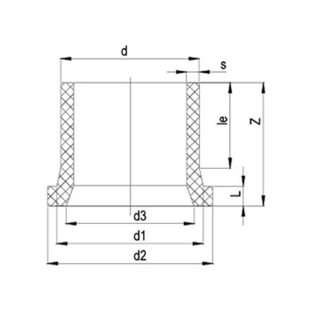 Фланцевий адаптер Подовжений трубою (DN450)-ПЭ100 SDR11