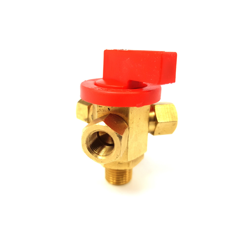 Кран шаровый  3-х ходовой -латунь