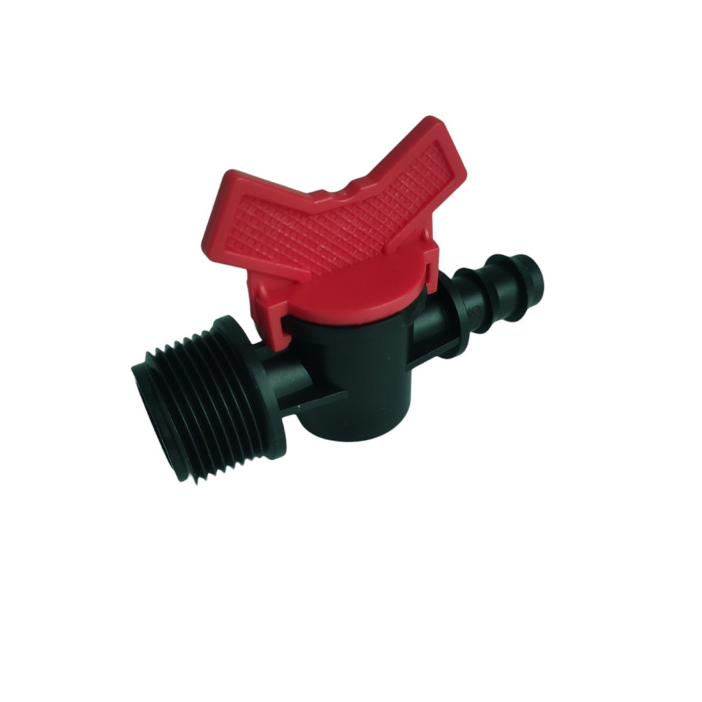 Кран стартовий для трубки 16 мм 3/4" із зовнішнім різьбленням