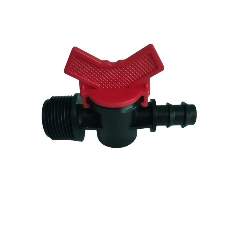 Кран стартовий для трубки 16 мм 1/2" із зовнішнім різьбленням