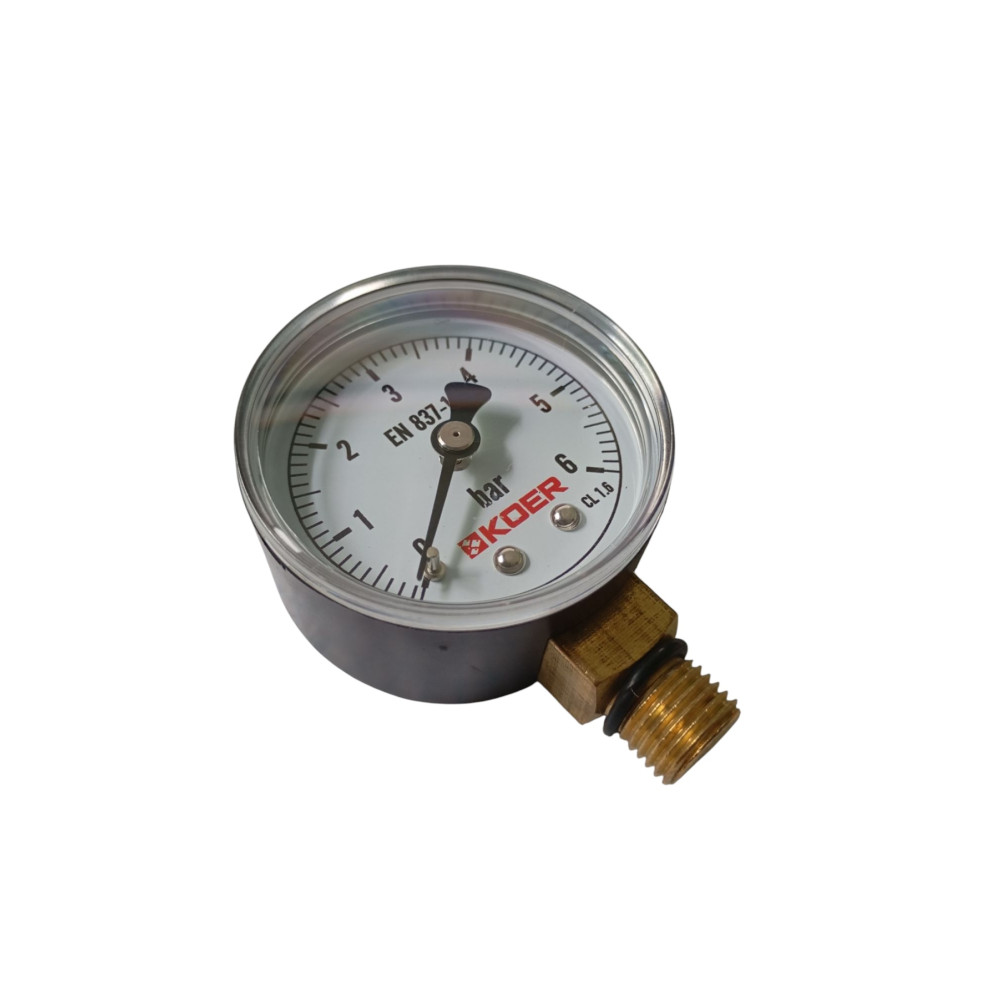 Манометр радіальний (0 - 6 bar) D=50 мм 1/4" — Контроль тиску в системі