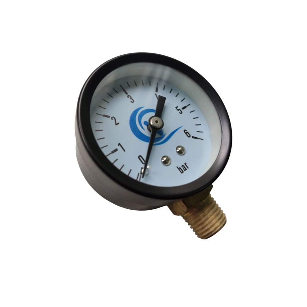 Манометр радіальний чорний (0 - 6 bar) D=50 мм 1/4" — Контроль тиску в системі