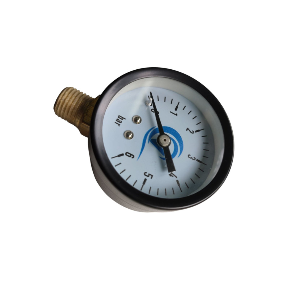 Манометр радіальний чорний (0 - 6 bar) D=50 мм 1/4" — Контроль тиску в системі