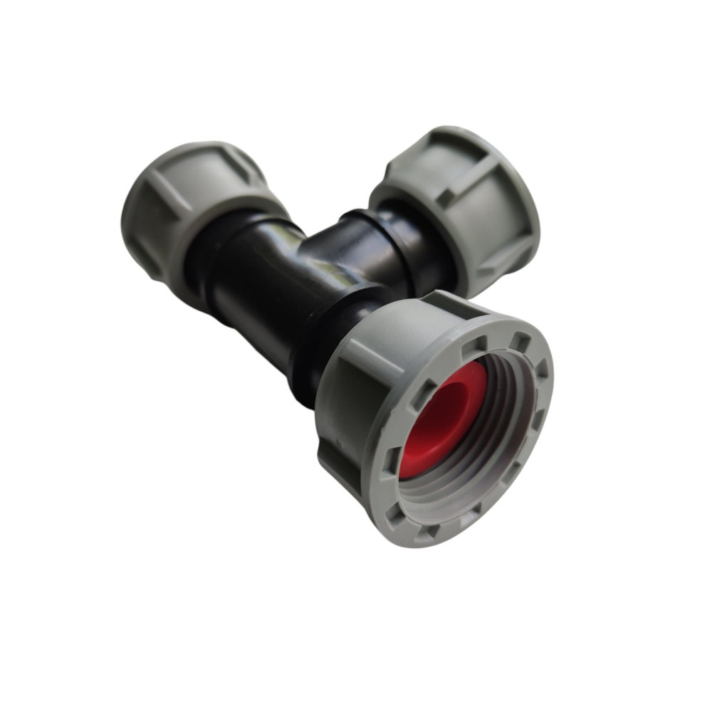 Трійник з  накидною гайкою 1" ВР-ВР-ВР