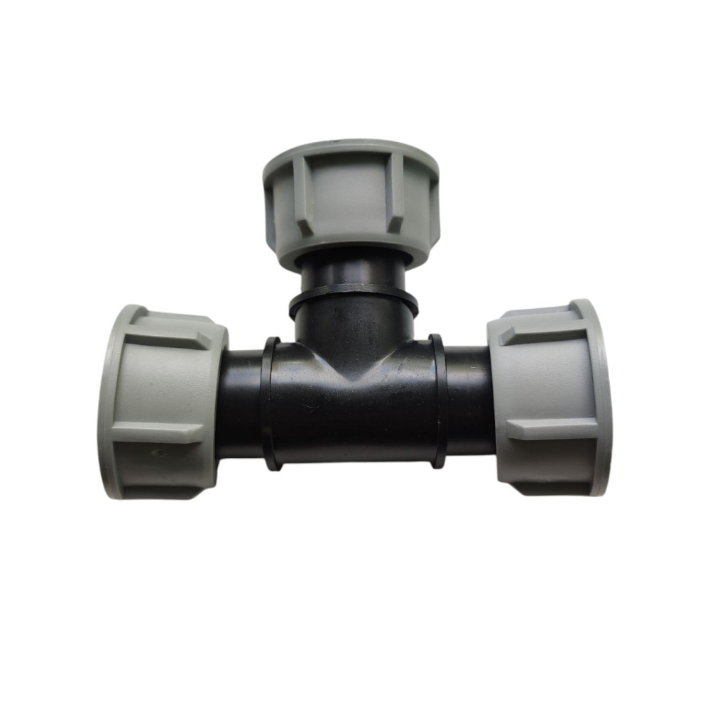 Трійник з  накидною гайкою 1" ВР-ВР-ВР