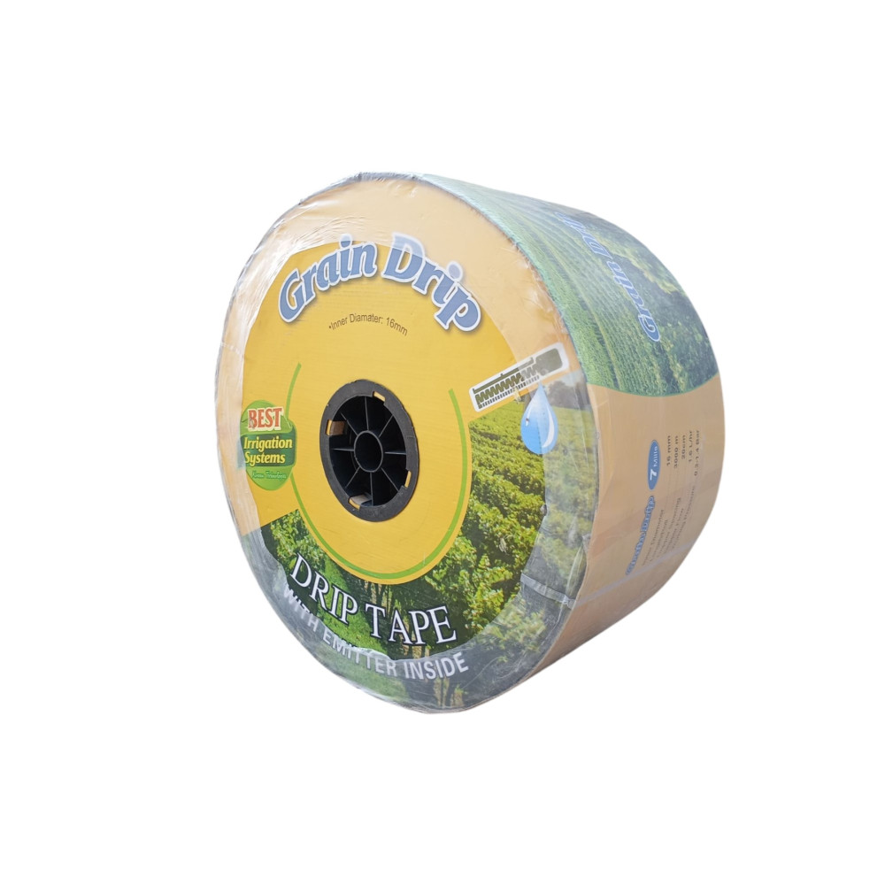 Крапельна стрічка еміттерна Grain 20см 6mil  1.1 л/год (3000м)
