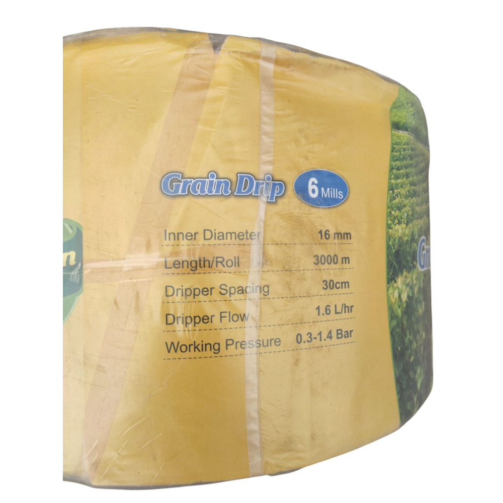 Крапельна стрічка еміттерна Grain 30см 6mil  1.6 л/год (3000м)