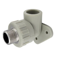 Коліно настінне PP-R із зовнішньою різьбою (20х1/2")