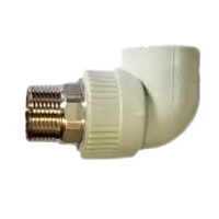 Коліно PP-R із зовнішньою різьбою (під ключ)