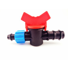 Кран стартовий з підтиском для крапельної трубки d 16 мм