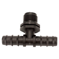 Трійник для крапельної трубки 16 мм зовнішнє різьблення 1/2"