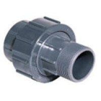 Муфта розбірна PVC (ПВХ) одностороння (клей — зовнішня різьба) Pimtas PN16