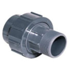 Муфта розбірна PVC (ПВХ) одностороння (клей — зовнішня різьба) Pimtas PN16