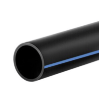 Труба ПЕ чорна з синьою смужкою d-110 (10 атм)