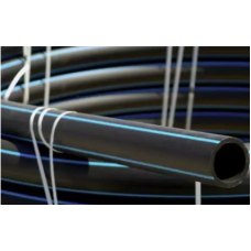 Труба ПЕ чорна з синьою смужкою d-63 (100м) 10 атм