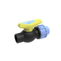 Кран шаровый ПНД D50 х 1 1/2" ВР (Зажим — Внутренняя резьба)
