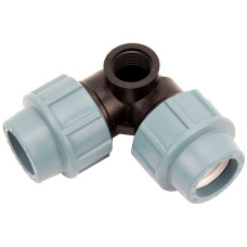 Коліно затискне з бічною різьбою (КЗБР) SantehPlast