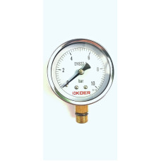 Манометр радіальний (0 - 10 bar) D=63 мм 1/4" — Професійний контроль тиску